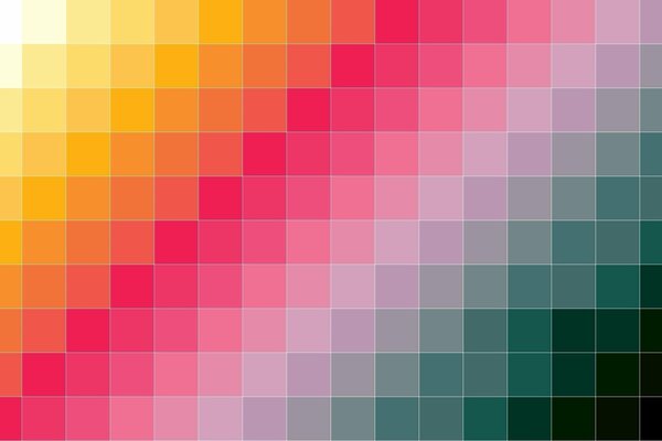 Tavolozza di quadrati di diversi colori