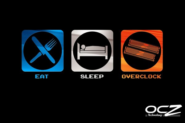 Icons for food, sleep and overclock