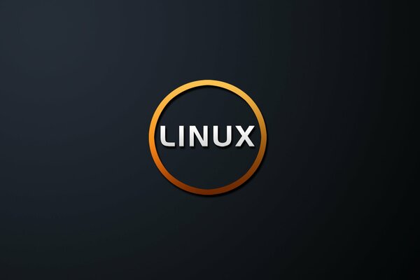 Logotipo minimalista de linux sobre fondo negro