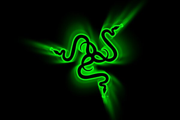 Logo green snake glow