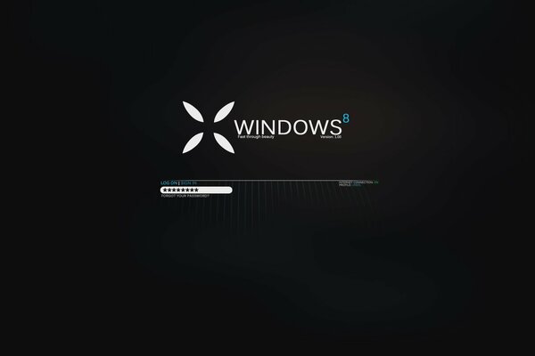 Schwarzer Hintergrund und Windows-Logo