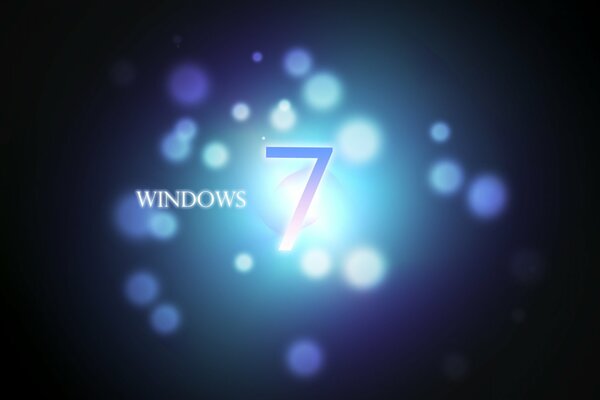 Windows 7 Logo mit Kreisen auf der Rückseite