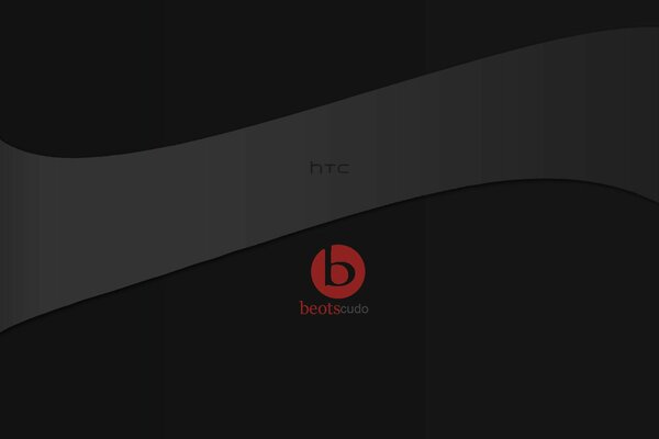 Minimalistisches htc cudo Logo auf schwarzem und grauem Hintergrund