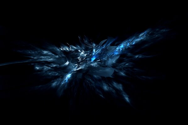 Blue splash dark background