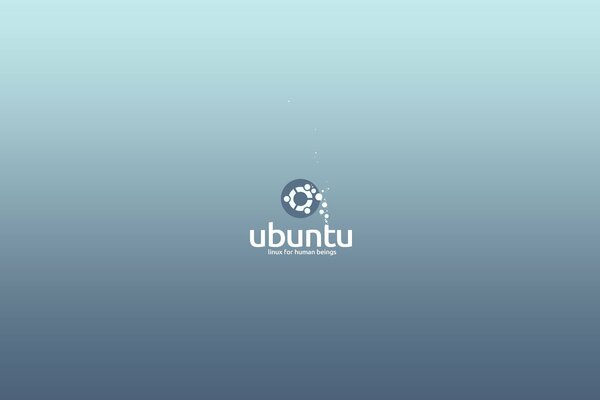 Logotipo de ubuntu sobre fondo azul