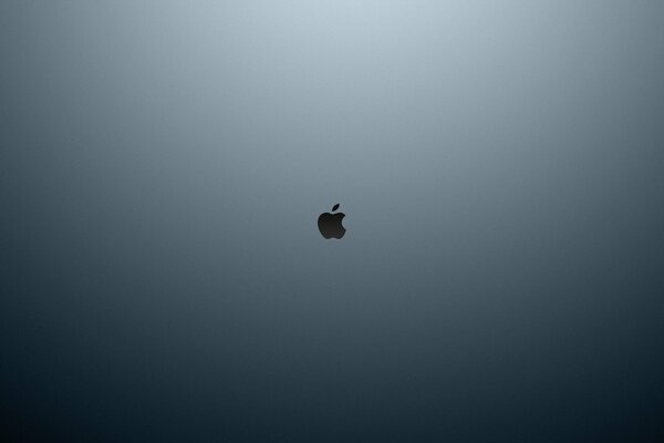 Immagine del logo apple su sfondo grigio