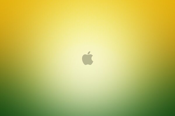 Icono de apple sobre fondo amarillo-verde