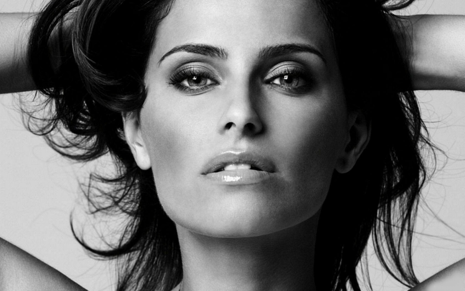 nelly furtado face black-white