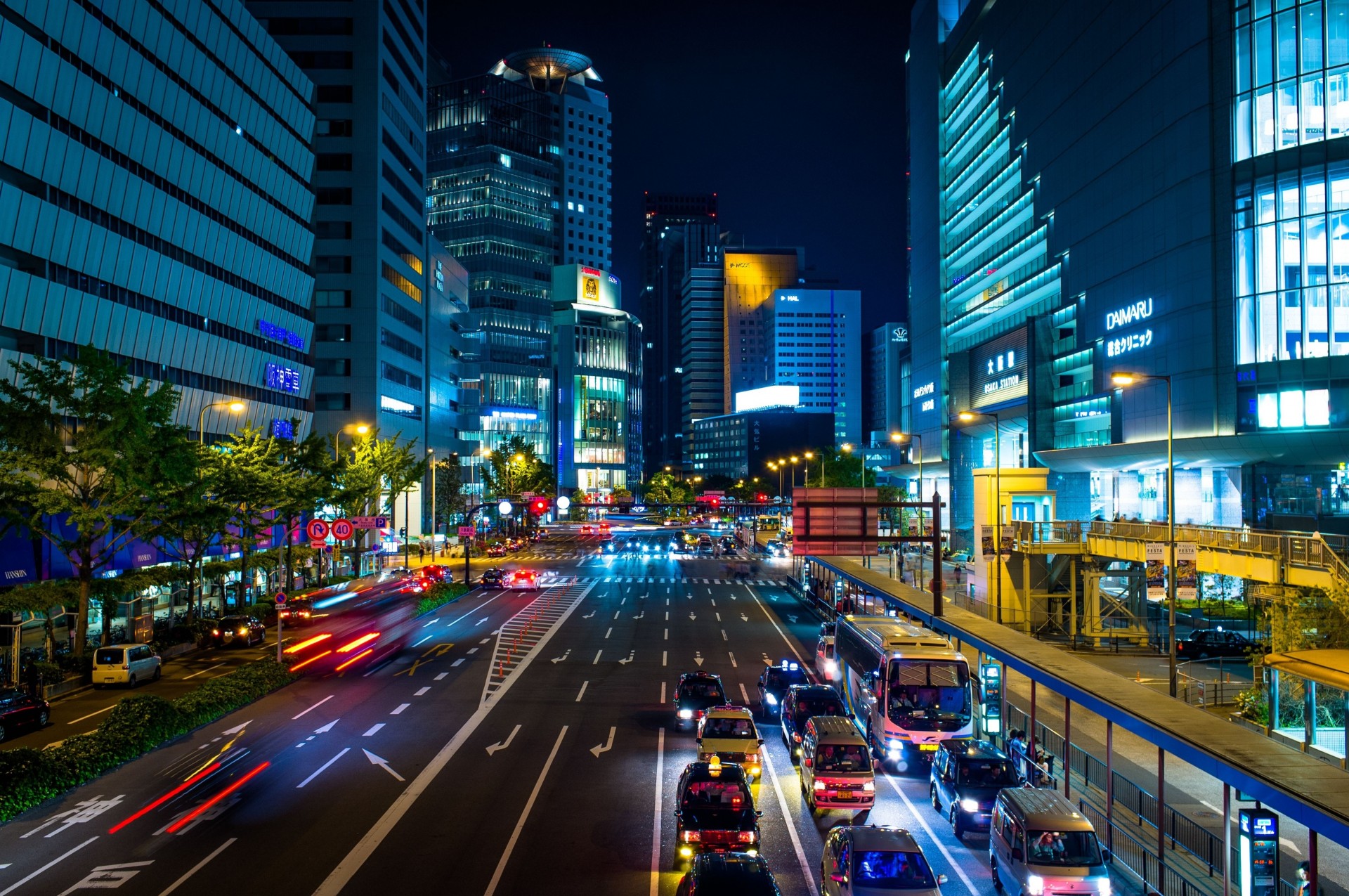 tokyo osaka città notte