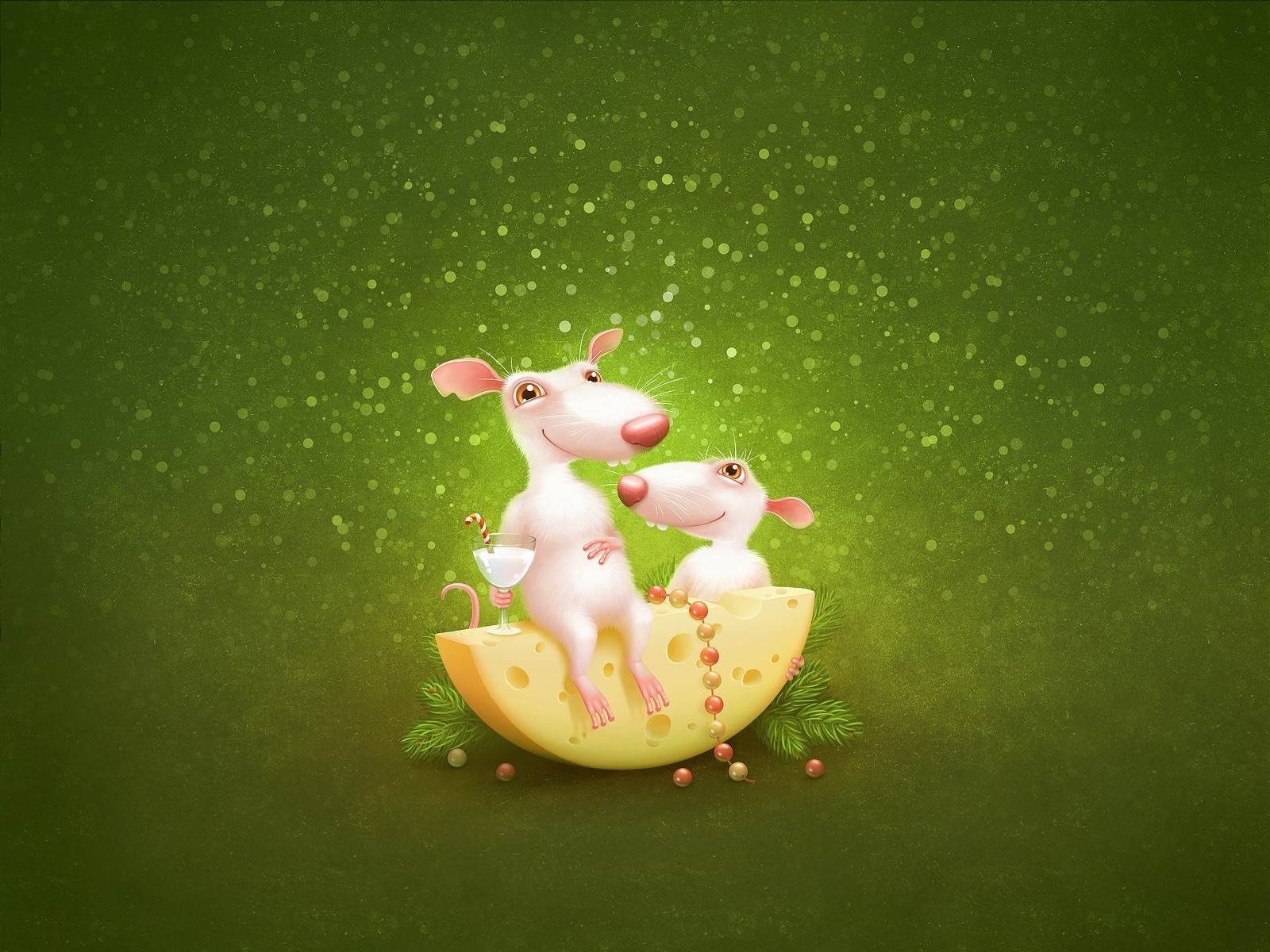 souris rats fromage vert