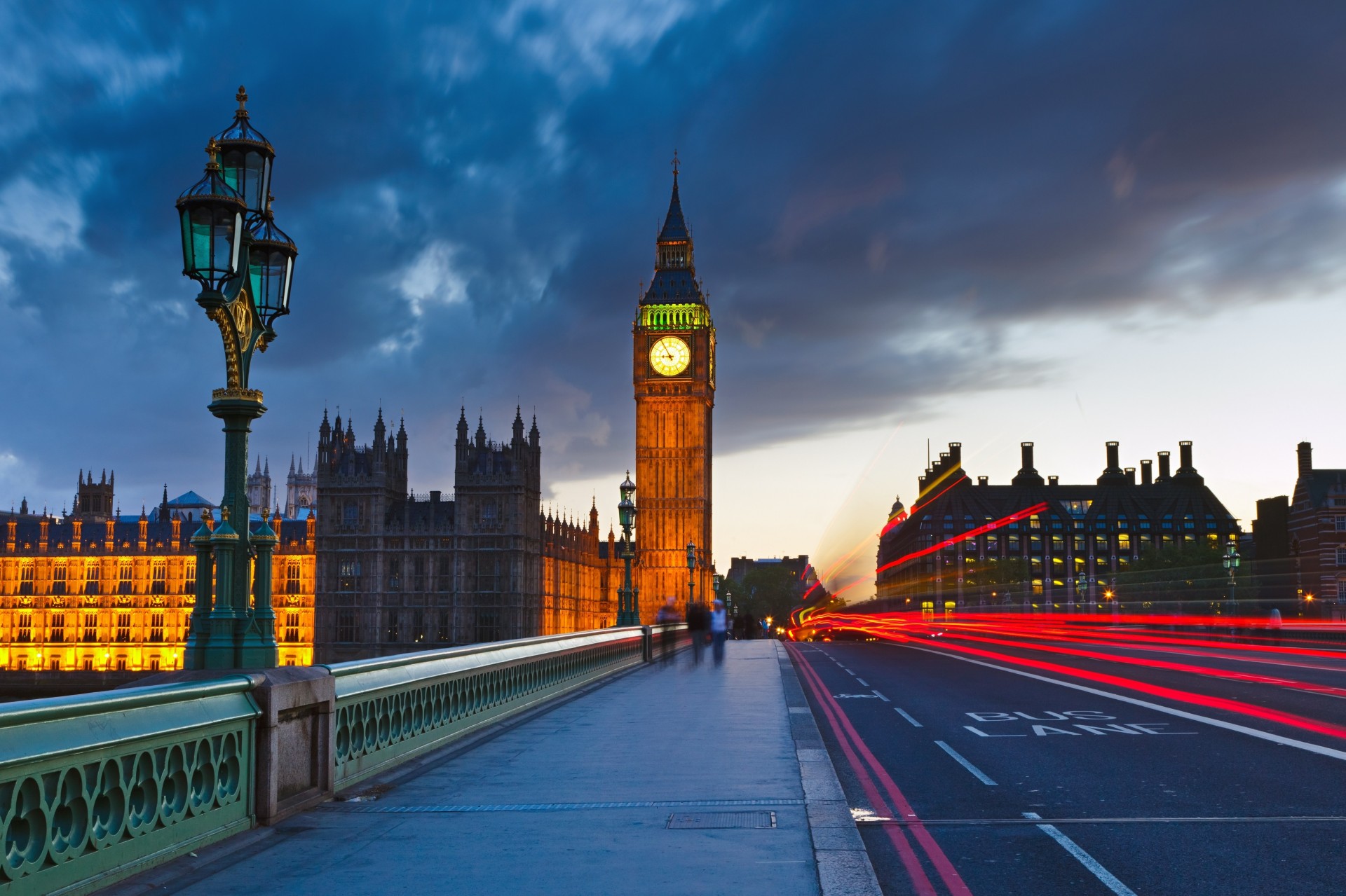 noche palacio de westminster londres movimiento big ben