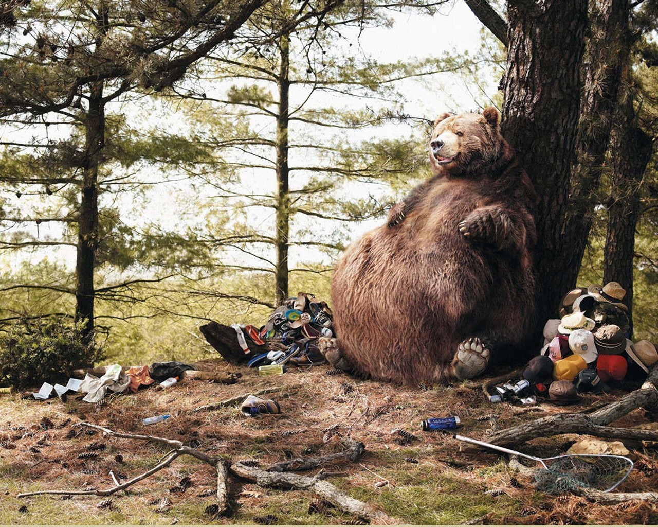 bear waste humor the stomach