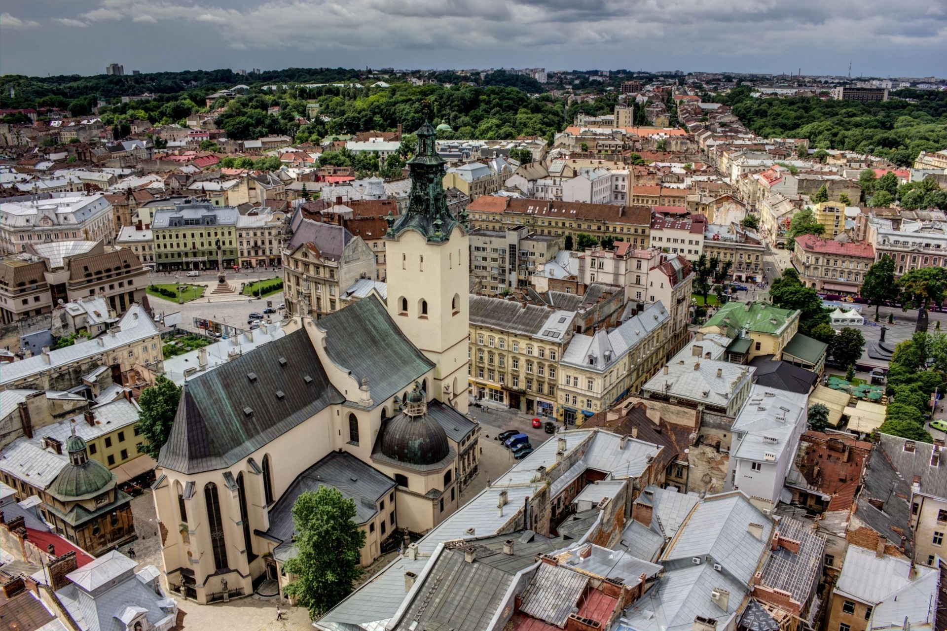 katedra ukraina panorama budynek lwów