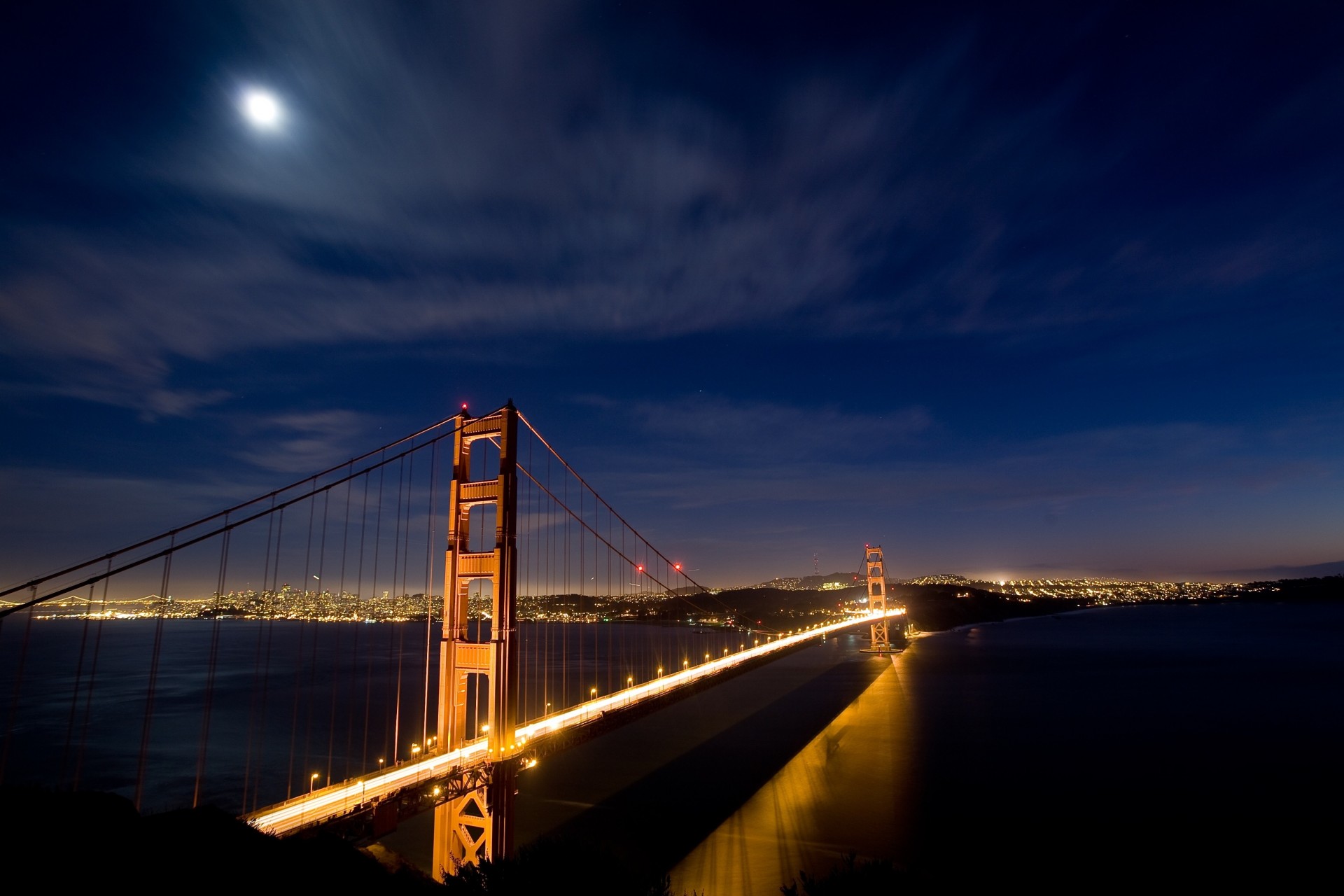 lichter san francisco nacht brücke stadt