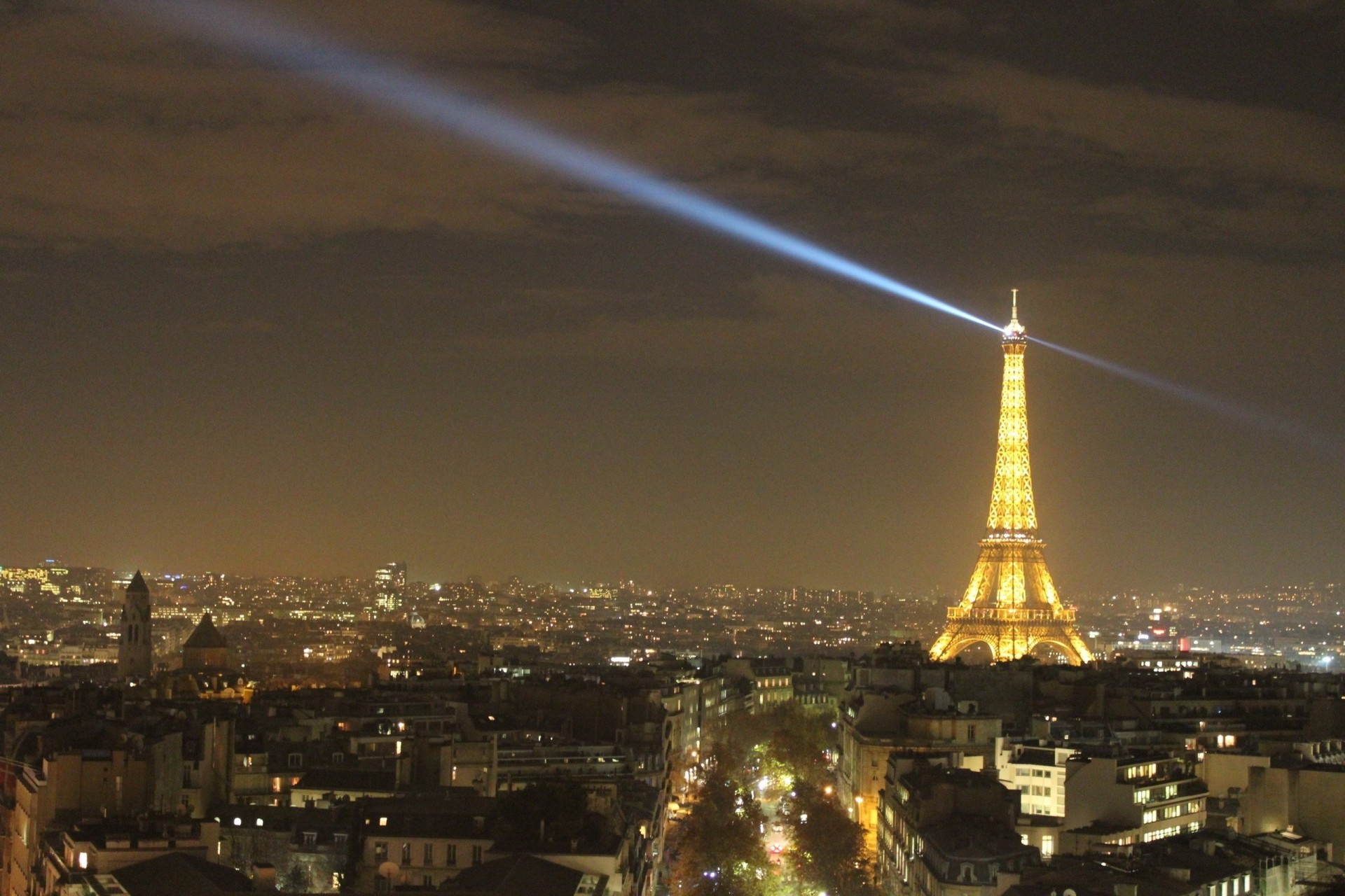 france paris eiffel tower night the city light