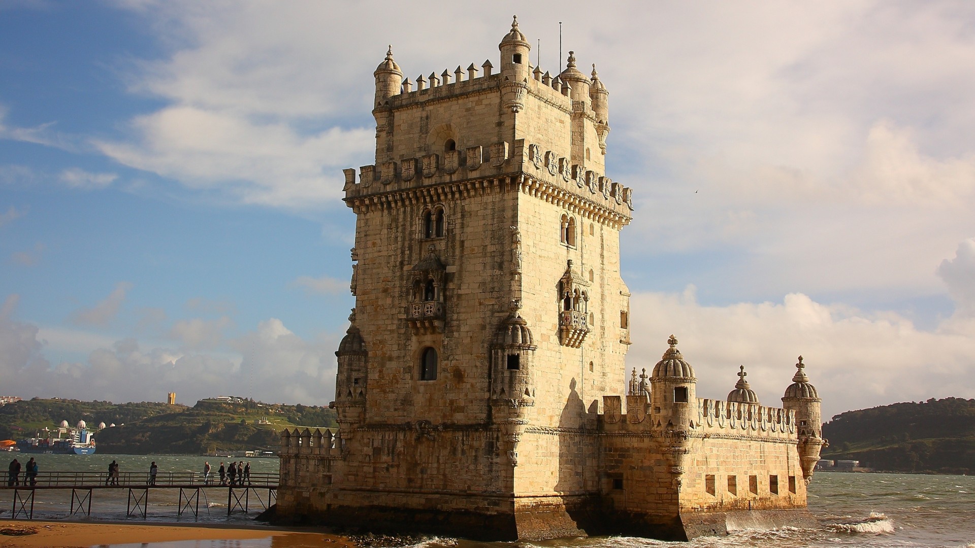 lissabon fluss belém-turm turm portugal