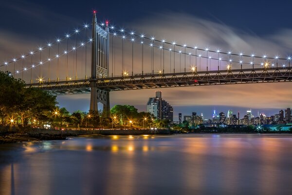 Ciudad nocturna de nueva York