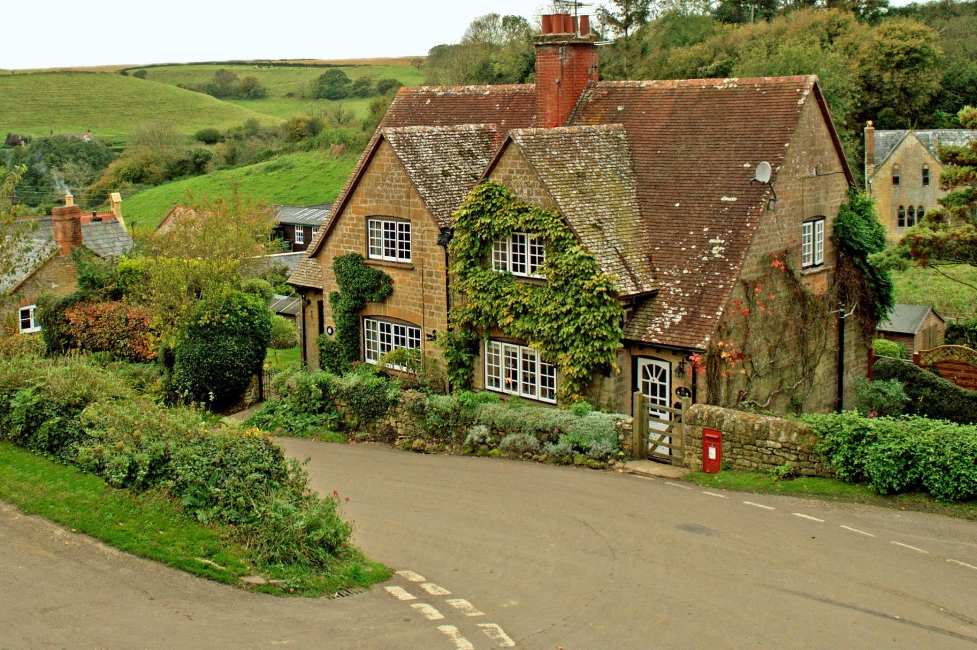 angleterre dorset route ville maisons