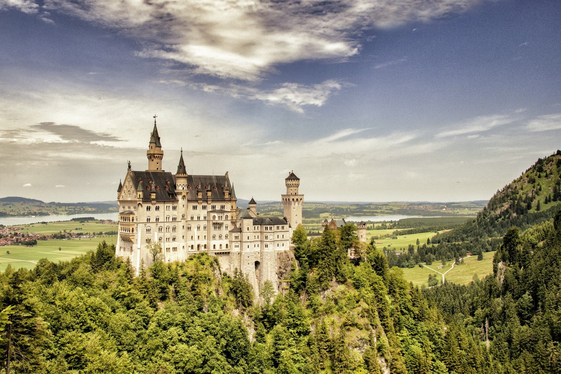 paysage verrouillage forêt bavière allemagne réparation château de neuschwanstein roches