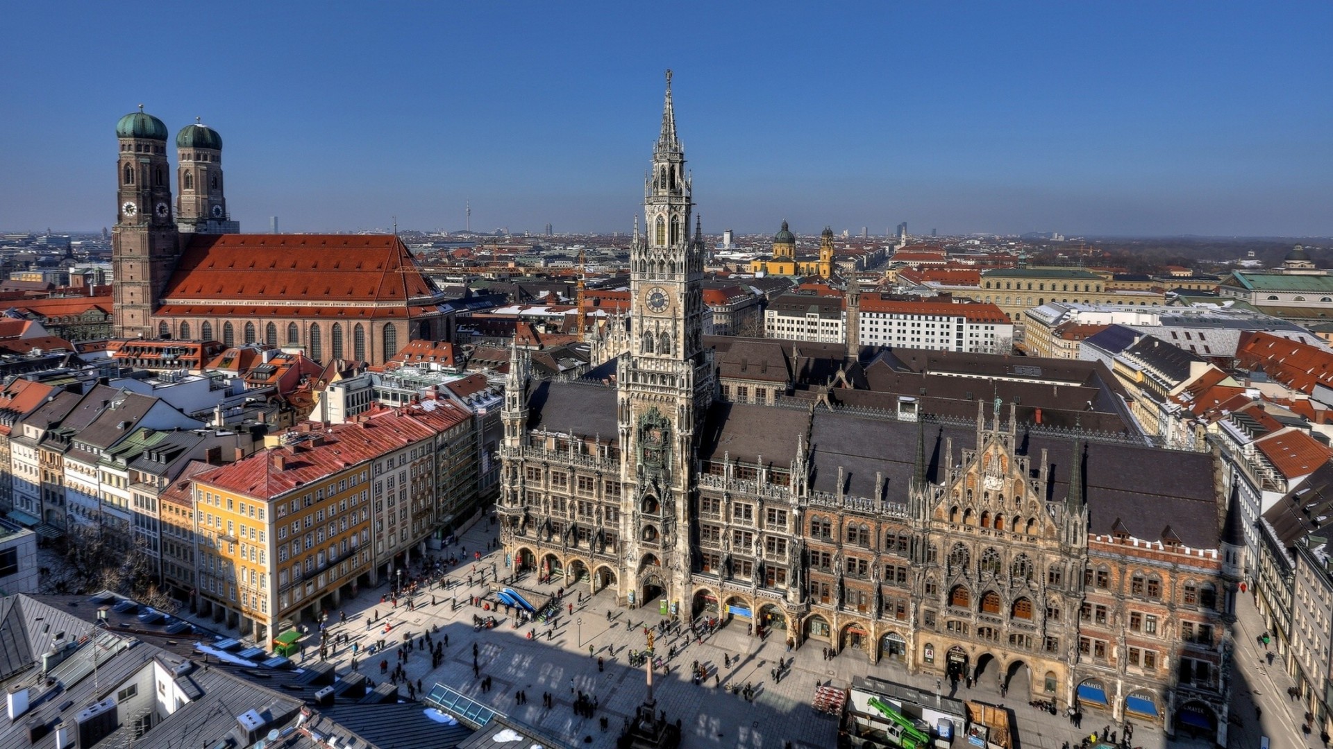 rathaus münchen platz bayern gebäude deutschland marienplatz renovierung neues rathaus