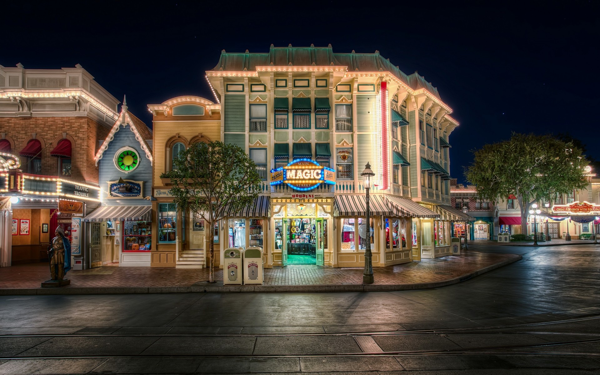 disneyland calle estados unidos noche california