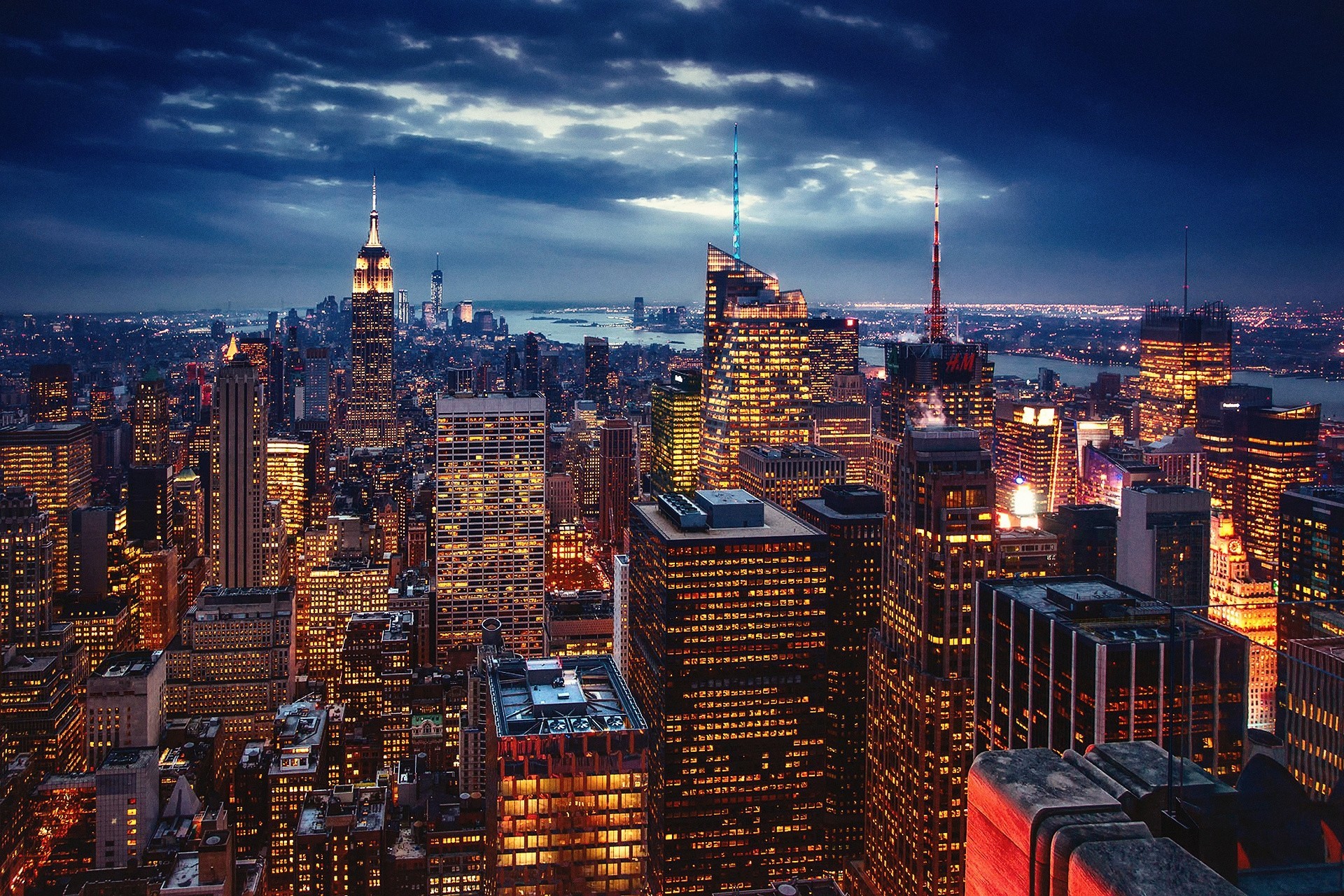 night new york united states town