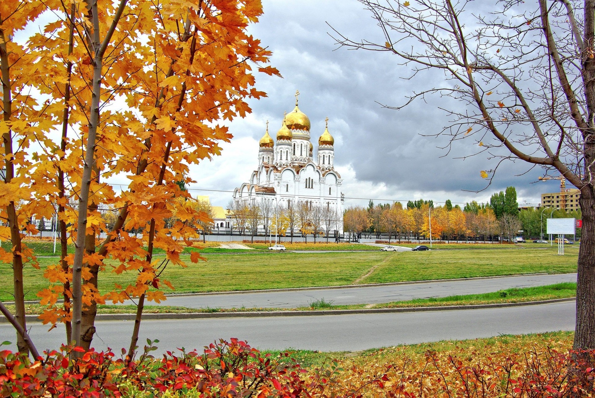 russia cathedral town autumn