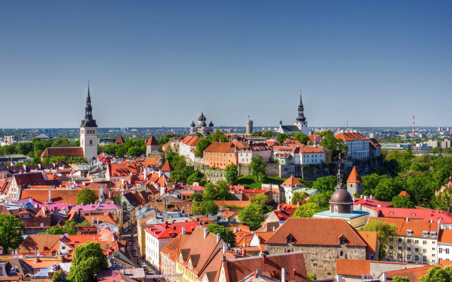 casco antiguo panorama estonia techo tallin