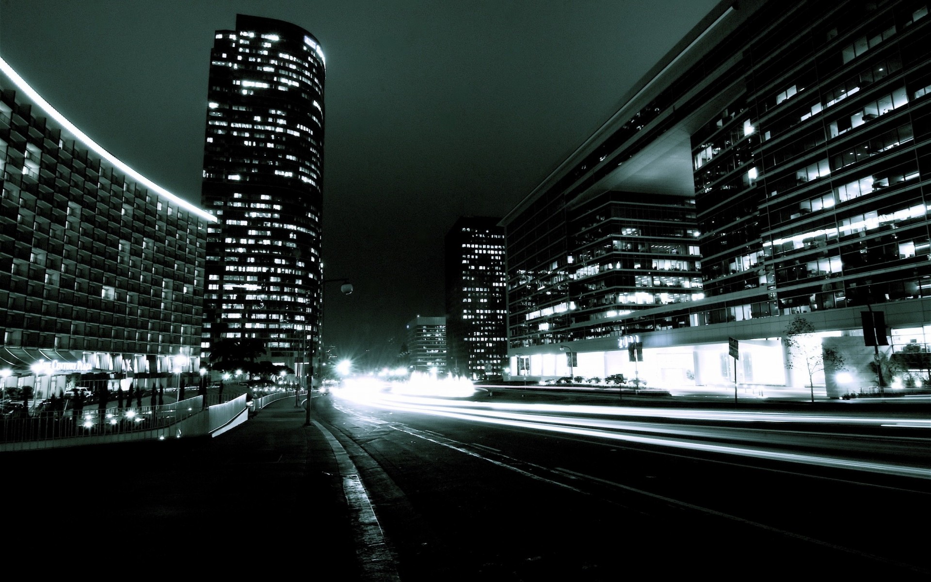 luz carretera ciudad negro noche