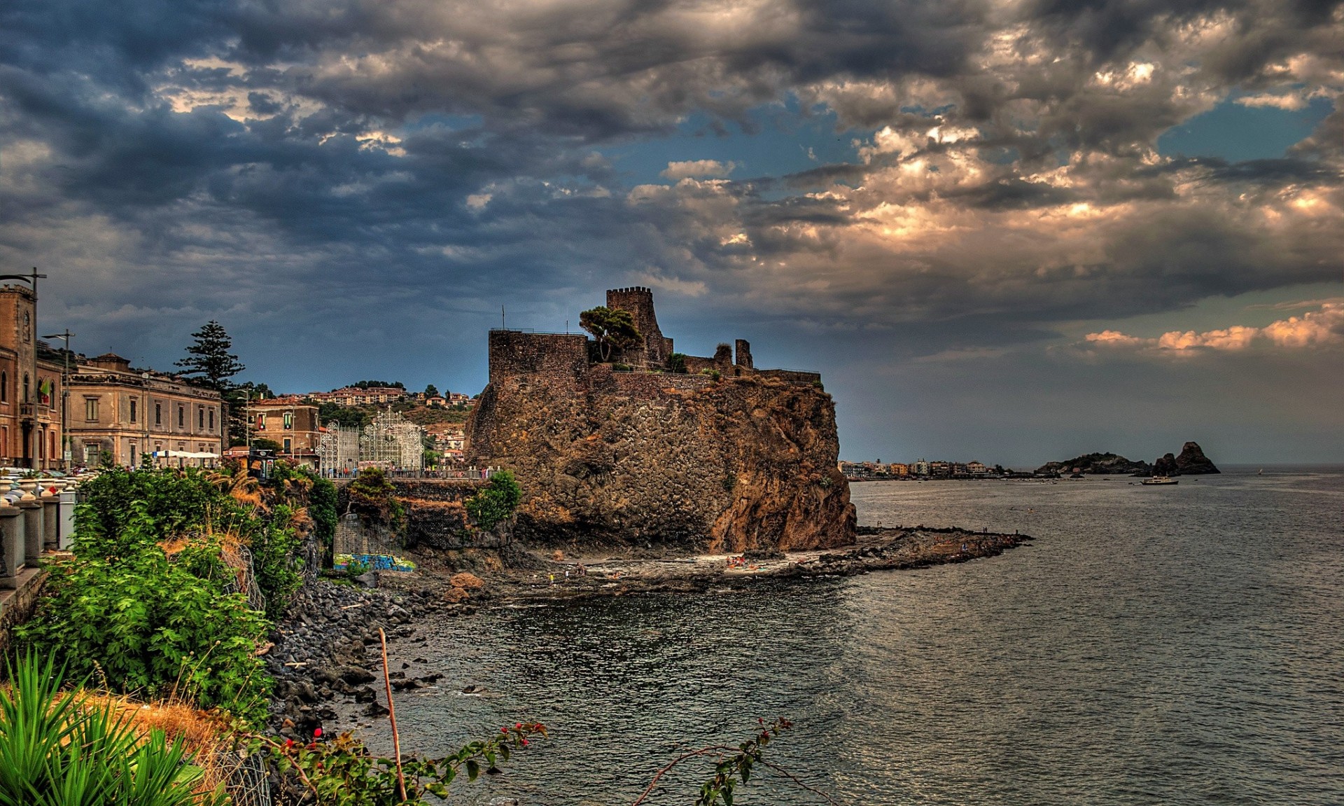 italia lungomare mediterraneo costa blocco mare paesaggio rocce sicilia