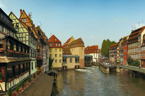 Panorama of Strasbourg, old town