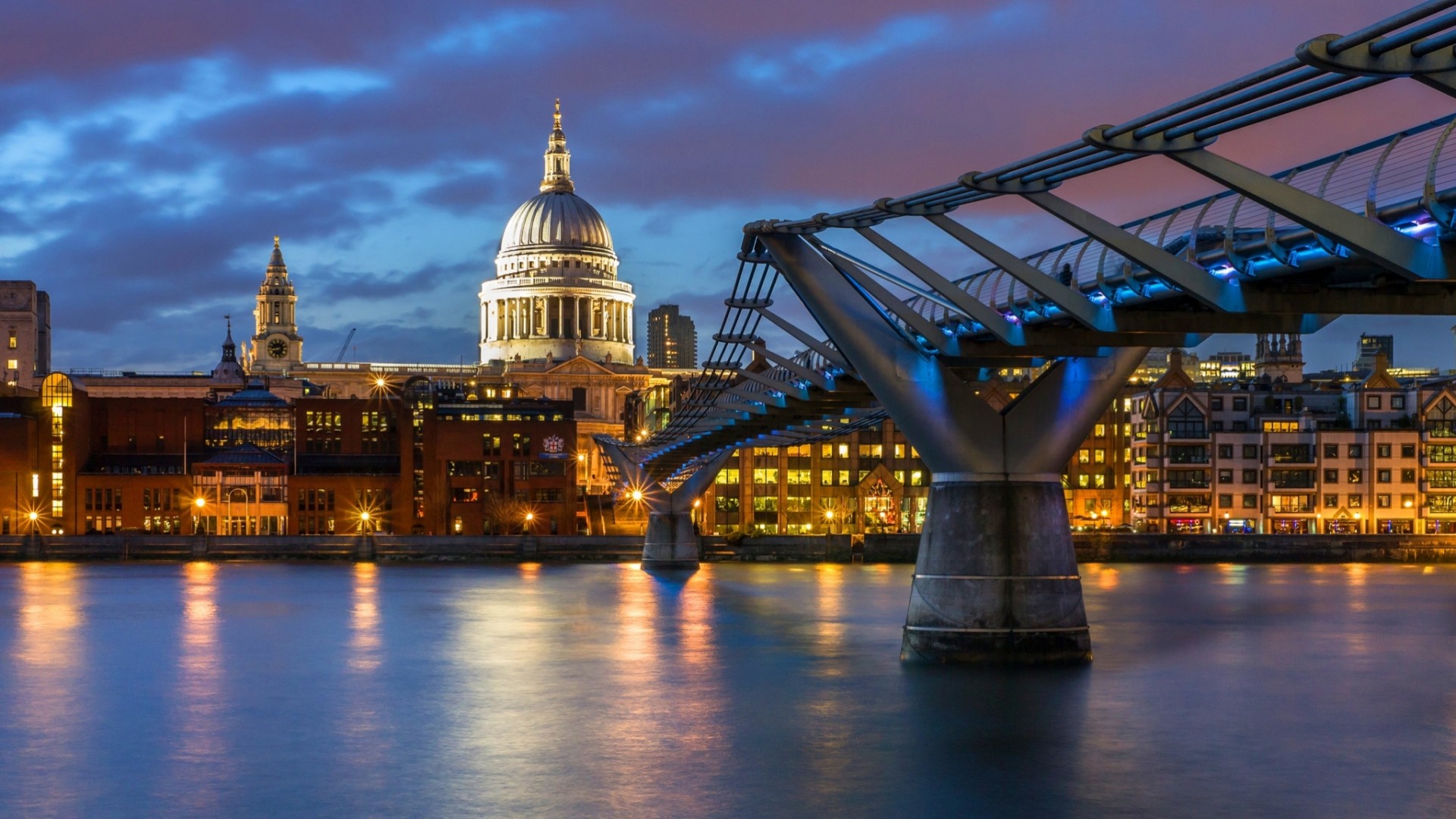 night united kingdom st. paul s cathedral england light town london lighting house