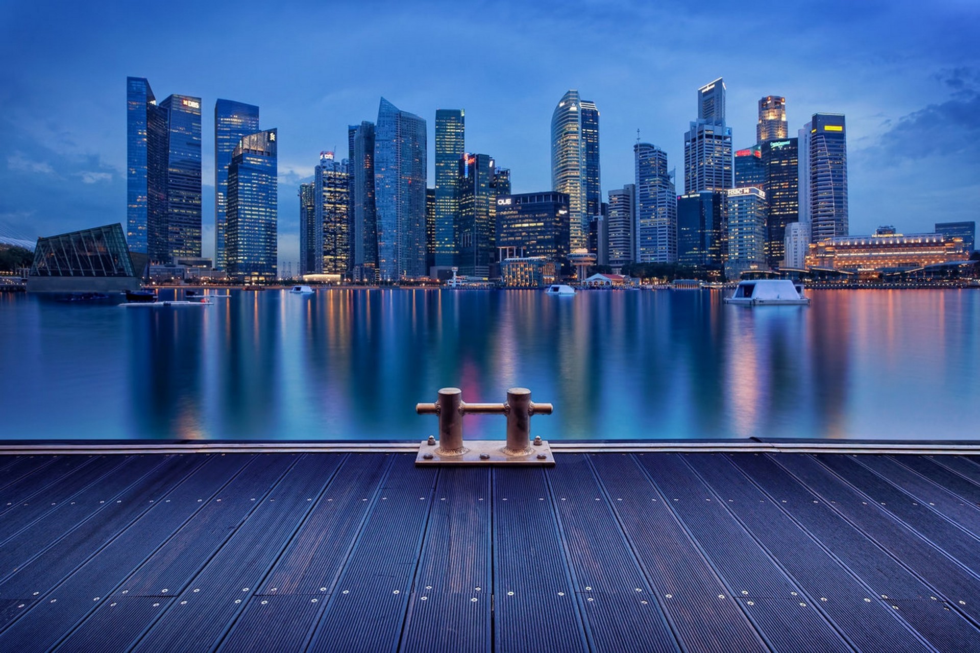 liegeplatz nacht pier stadt