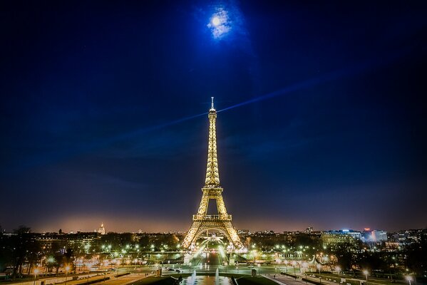 Nacht Paris Eifelturm