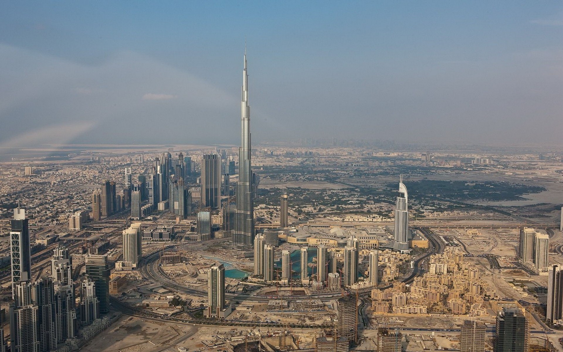 bâtiment dubaï gris ville eau