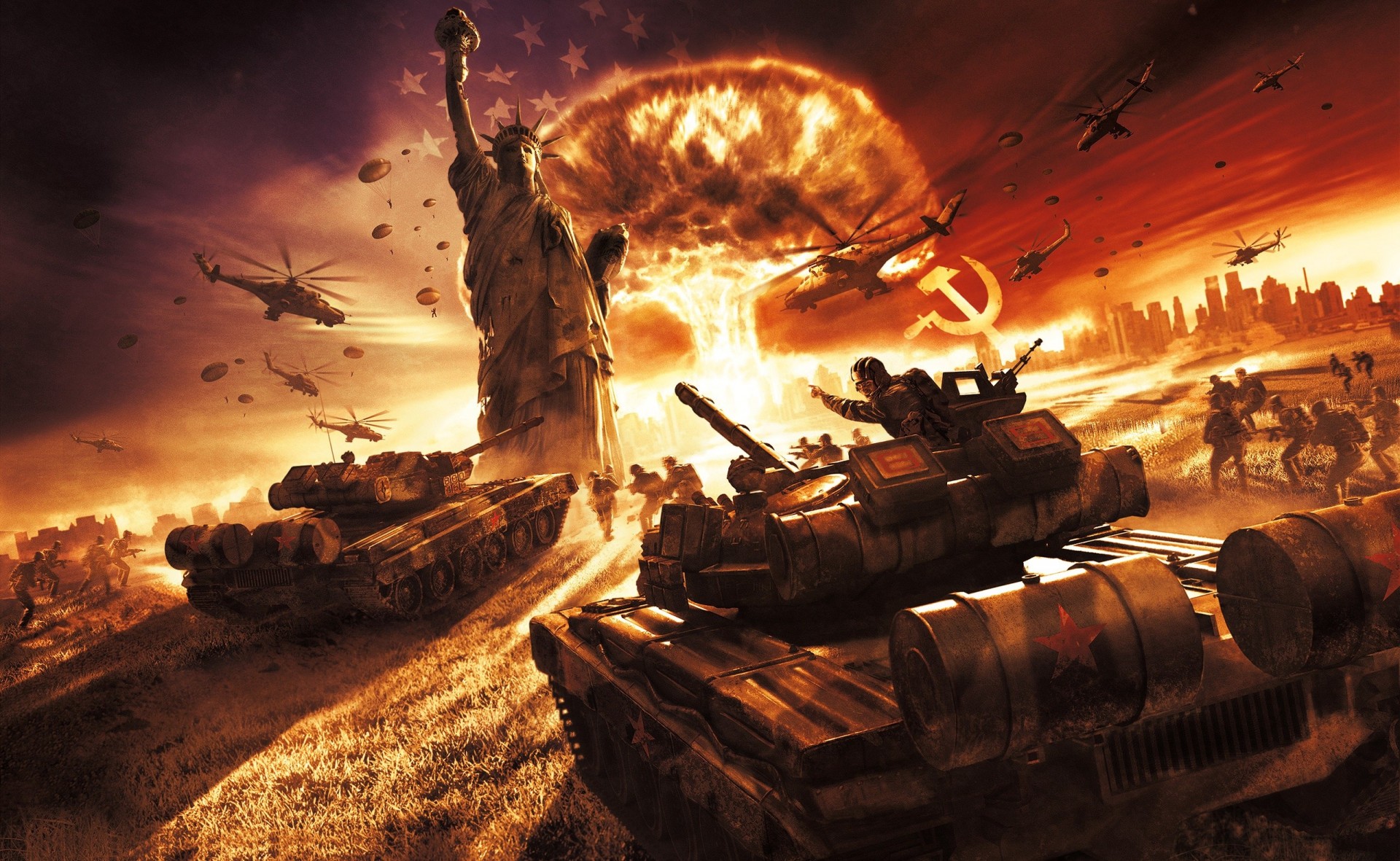 world in conflict soviet assault urss guerra estatua de la libertad