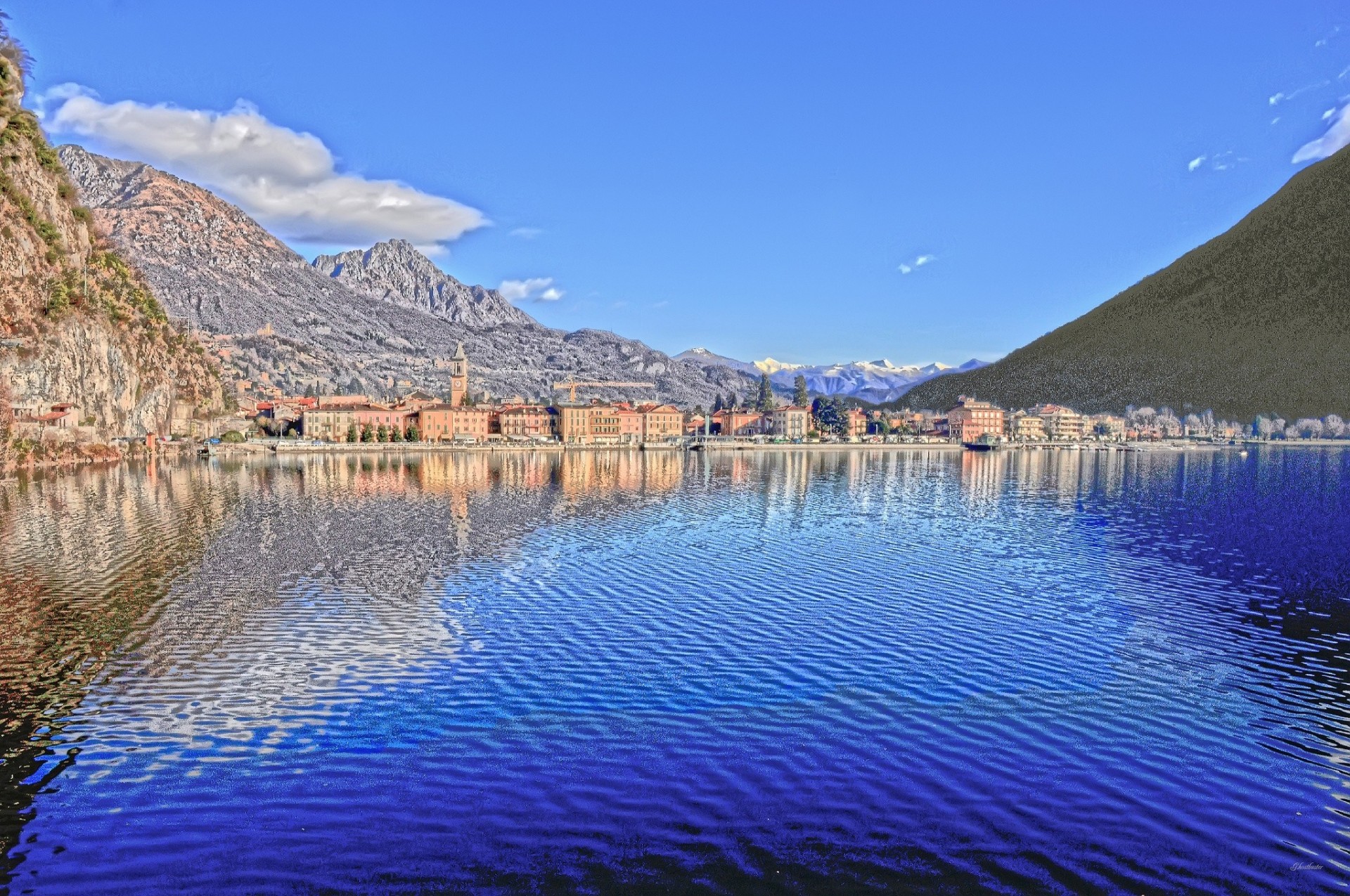 italia paisaje lombardía lago montañas