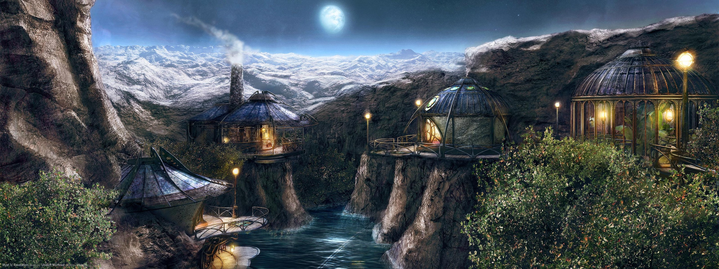 myst 4 village mountain river moon