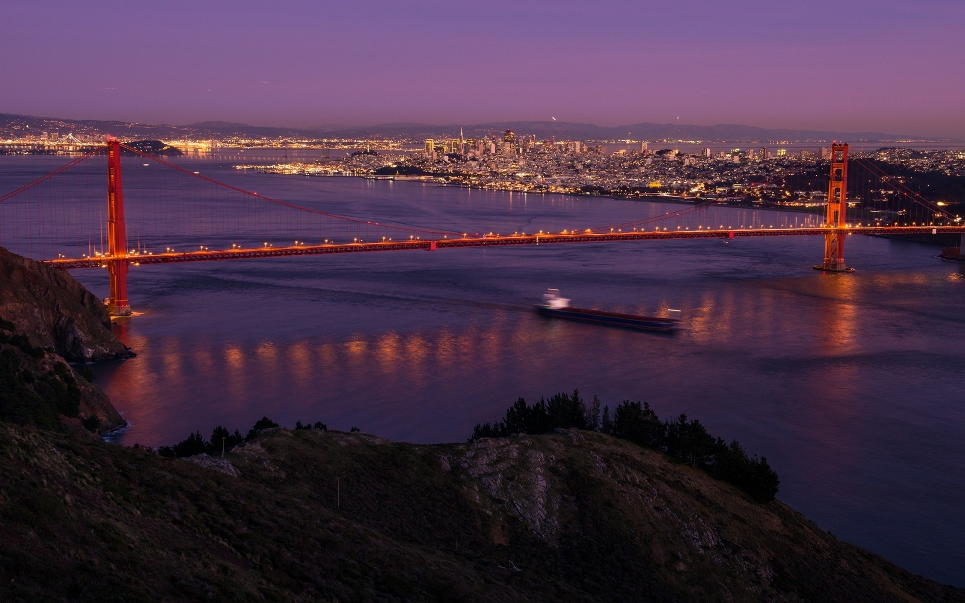 nacht himmel san francisco stadt