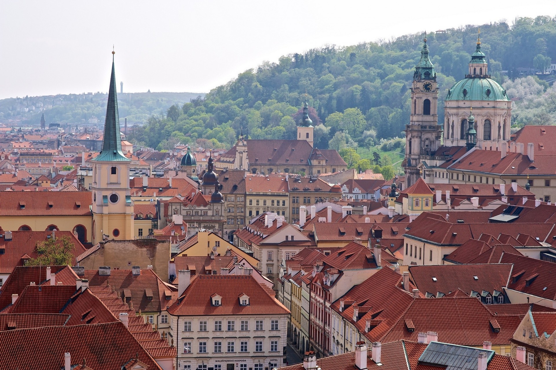 roof czech republic panorama building prague