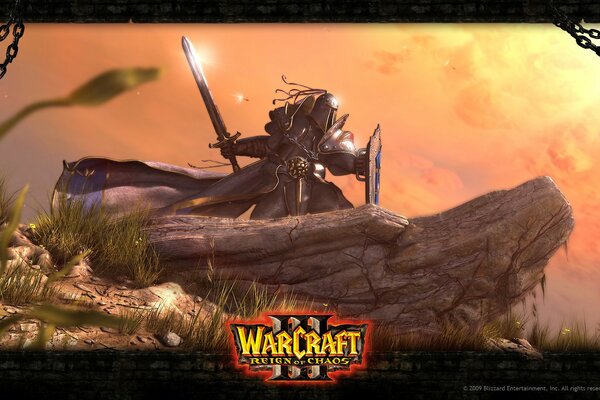 Warcraft reinado caos guerrero con espada