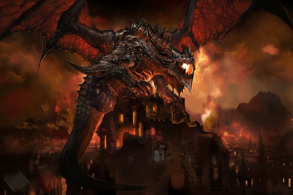 Il feroce drago di World of warcraft