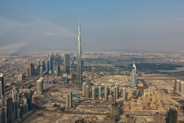 Graue Stadt Dubai Ansicht