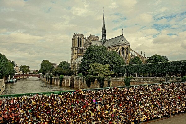 Catedral de Notre-Dame-de-Paris junto al río Sena