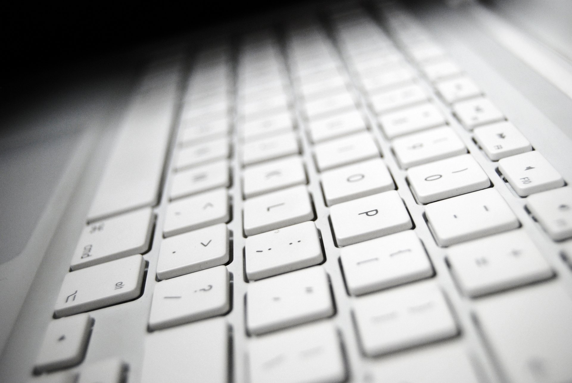 white keyboard buttons letters computers black and white