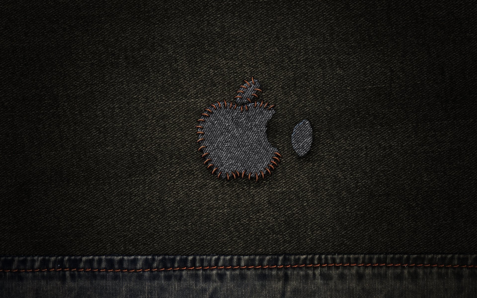 denim apple nici apple emblematy loga czarno-biały