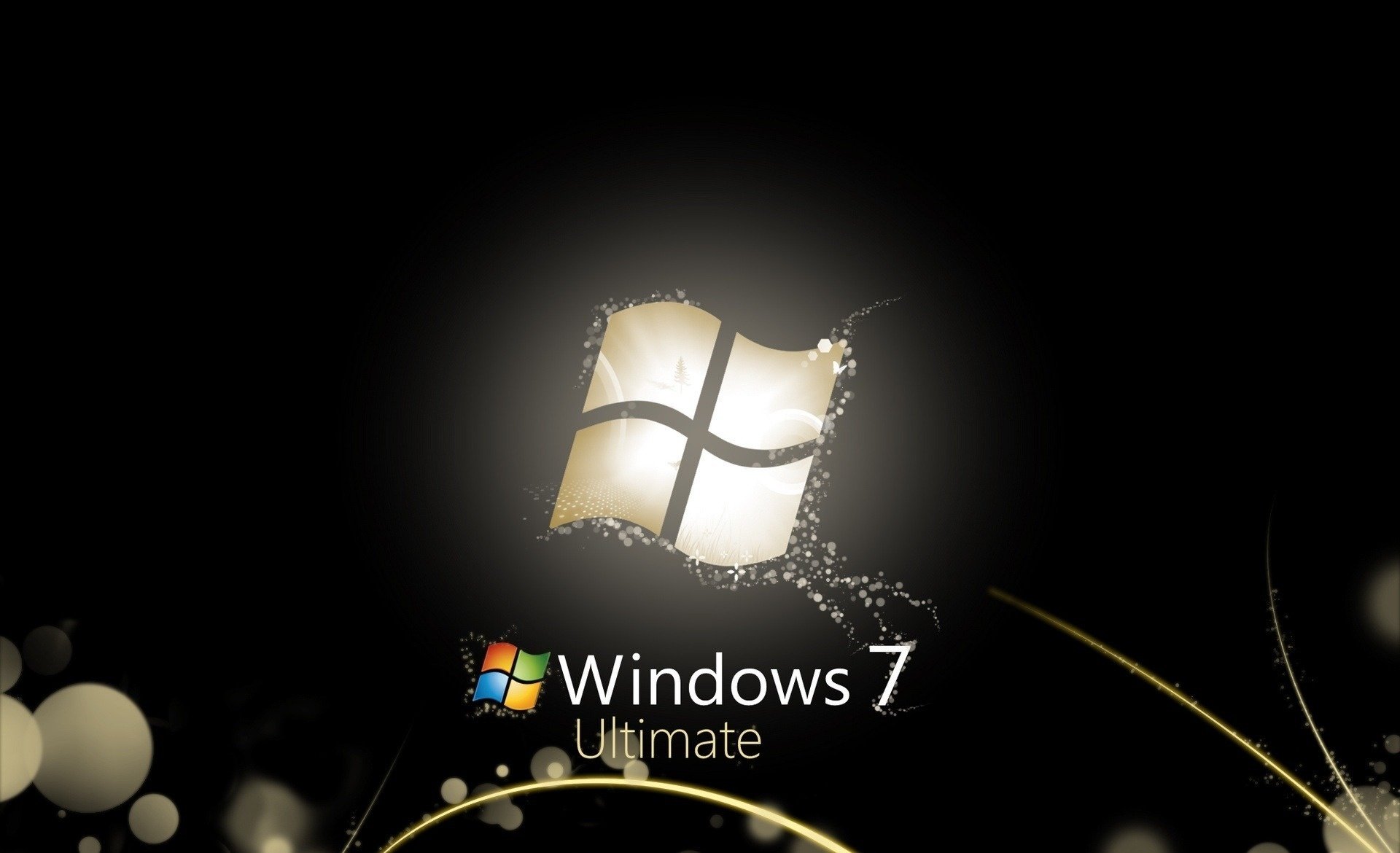 windows seven 7 style 3d noir