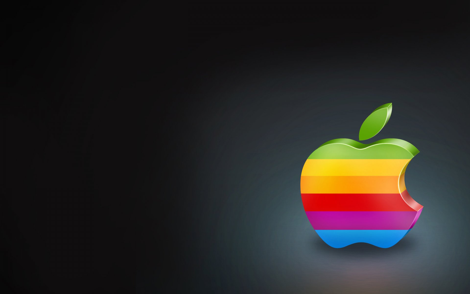 regenbogenfarben apple volumen embleme logos