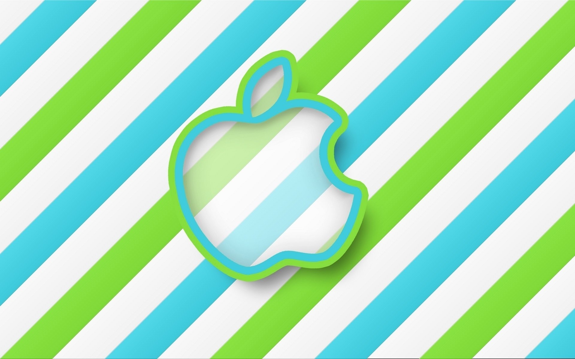 flach blau grün bullseye apple embleme logos