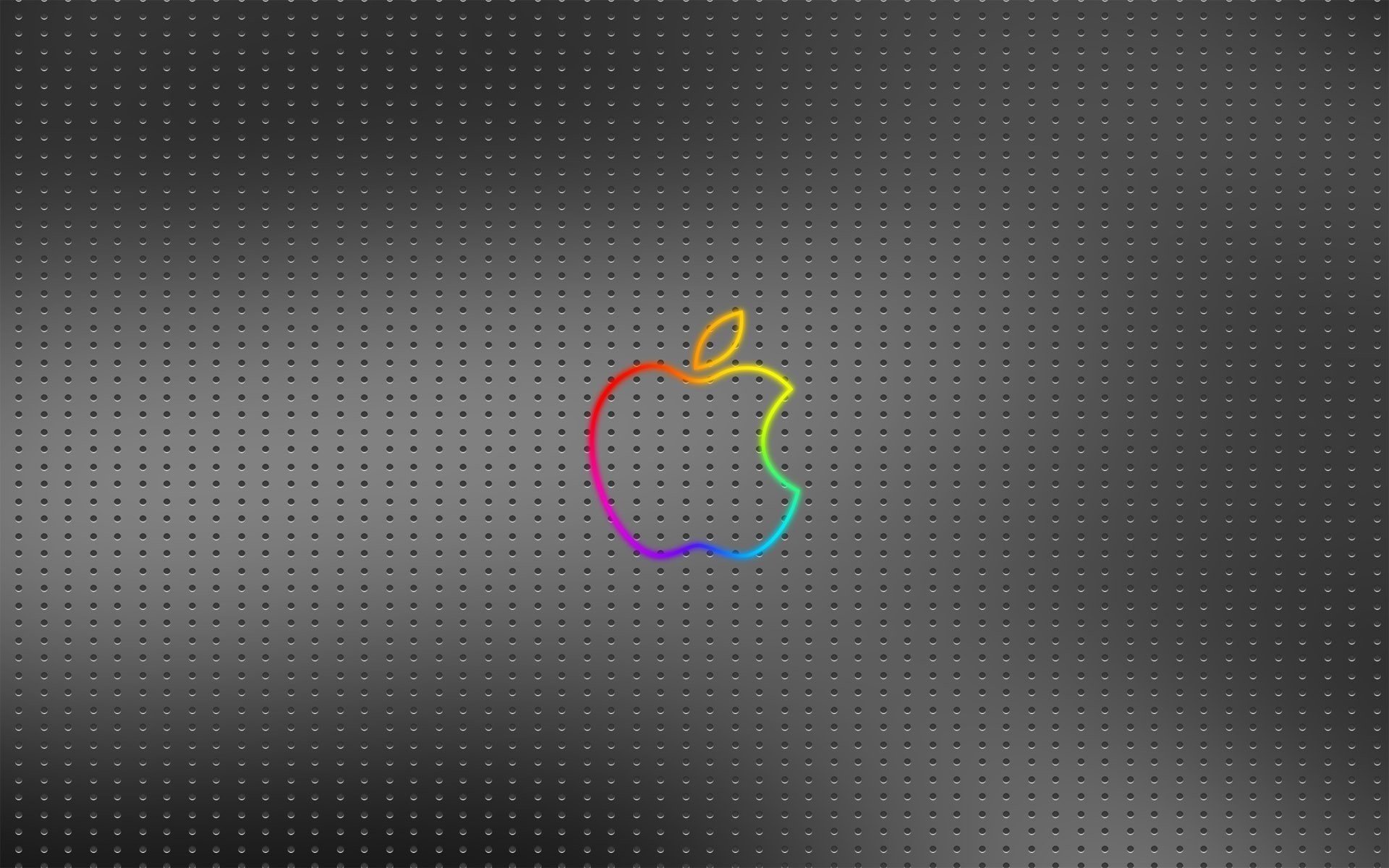 the contour of the apple aluminum mesh the colors of the rainbow apple emblems logo